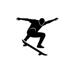 Skateboarding action dynamic movement extreme sport athletic figure skateboarding trick professional skater.