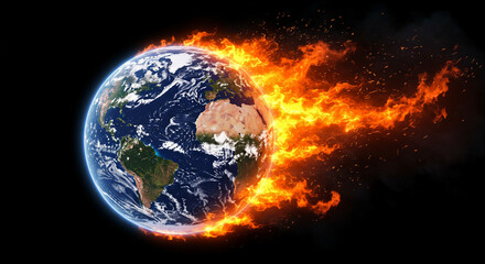 Earth in Flames Concept