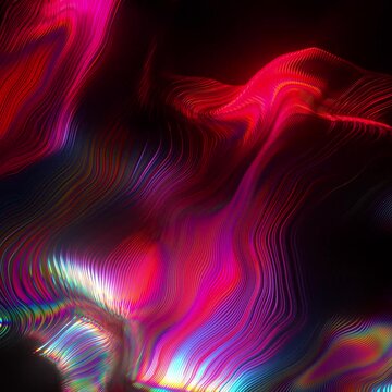 swirling abstract line animation dark
