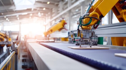 Advanced Robotic Arm Technology in Modern Production Facility