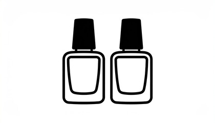 Two black outline nail polish bottles (1)
