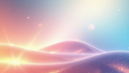 Fototapeta premium Abstract Landscape Background Colorful Gradient and Glowing Light