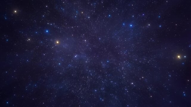 Abstract glowing particles floating in dark cinematic space. Concept of futuristic atmosphere and motion