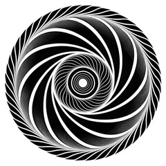 Black and white abstract swirl