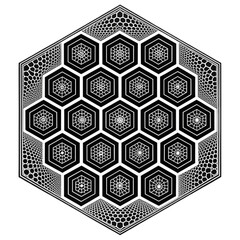 Black and white geometric pattern