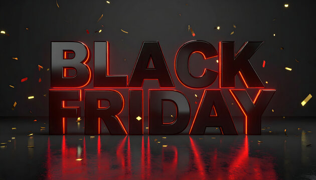 Black friday black background with text