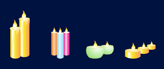 Sweet collection of candies icons vector bundle set, featuring lollipops, chocolates, gummies, and colorful treats. Perfect for dessert designs, kids’ party graphics, packaging, and fun illustrations.