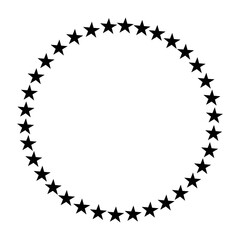 A Stars Round Circle Ring  creating an on transparent background