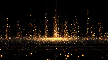 Abstract Vector Representation of Luminous Points in Database Aligning with Tiny Elements Against a Dark Background