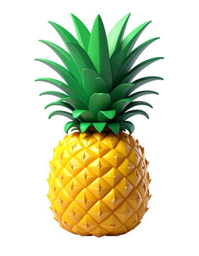 3D plastic cartoon-style pineapple 