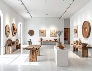 Modern art gallery interior