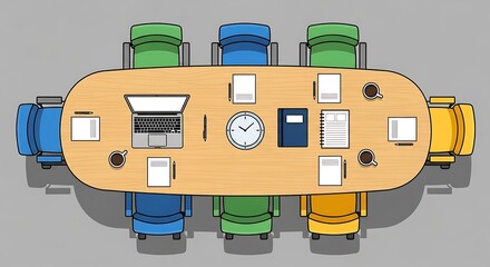 Meeting Table Overhead.