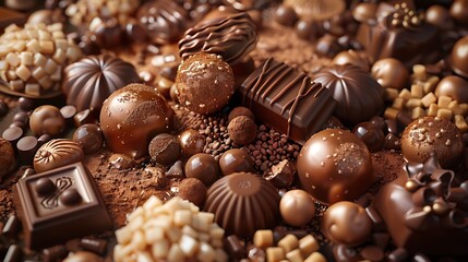 Elegant Chocolate Creations with Intricate Decoration