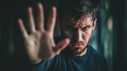 A man decisively blocks his ex on a social media app, symbolizing a digital detox and the act of setting digital boundaries for mental peace and to move on after a breakup.