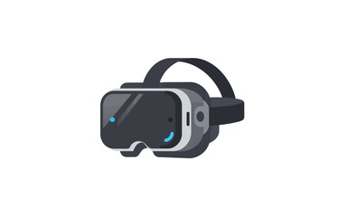 Fototapeta premium Illustration of a virtual reality headset with a black and gray design.