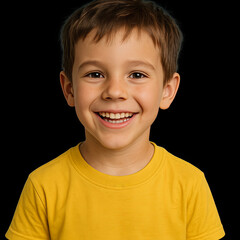 Portrait of a smiling 7-year-old boy