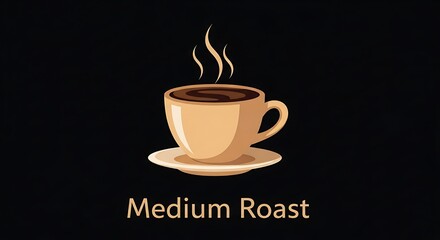 Coffee cup on black.