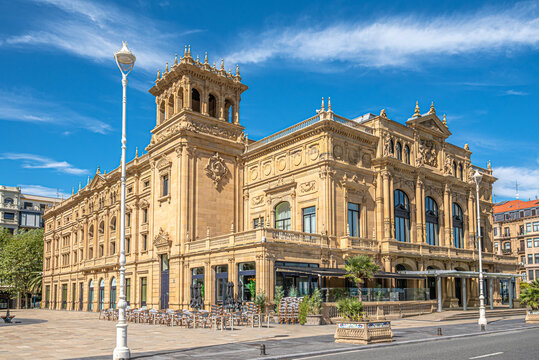 View at the Theatre of Victoria Eugenia in the streets of San Sebastian - Spain
