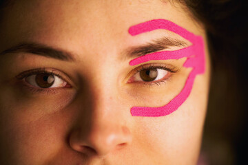 Obraz premium Anti-wrinkle tape therapy for healthy skin