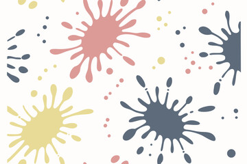 colorful paint splashes