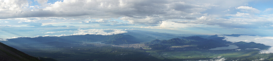 panorama photo panoramic view of the mountains landscape 