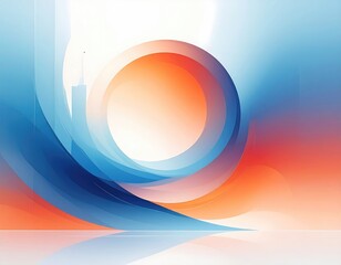 Abstract city scene with vibrant colors