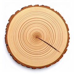 Close-up of a wood tree slice