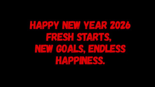 videos design happy new year 2026 backgraound black