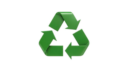 Obraz premium Green Recycling Symbol with Arrows isolated PNG with Transparent Background