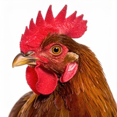 Close-up of a rooster's head