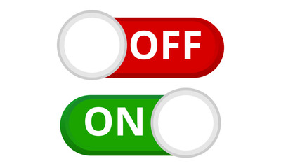 Horizontal On Off Toggle Switch with Circular Knob for UI