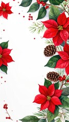 Festive floral border