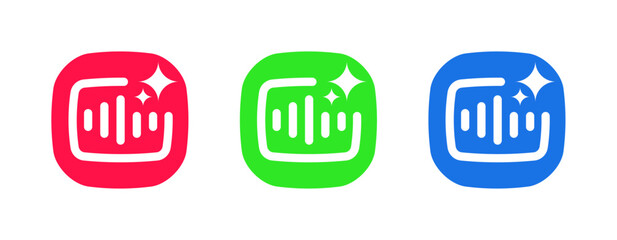 Icons for AI-powered voice recognition and audio processing.