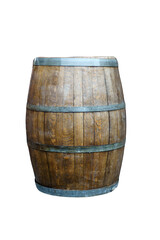 Obraz premium Wooden Wine Barrel Isolated background 