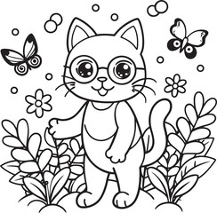 Magical Kitten in Garden