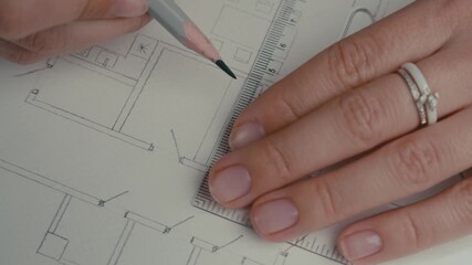 Planning a detailed architectural design with precision tools - Powered by Adobe