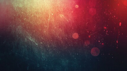 Abstract Grunge Texture with Red and Green Gradient and Light Bokeh Effects for Creative Backgrounds
