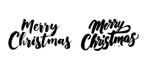 Stylish "Merry Christmas" lettering in two unique calligraphic designs