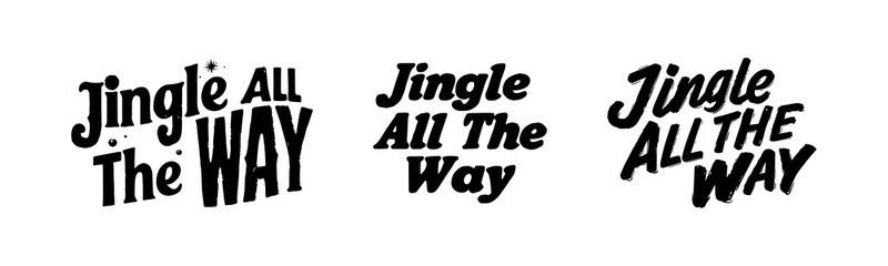 Playful typography showcases festive spirit with dynamic font variations and curves