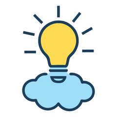 Brainstorming Idea Lightbulb Color Symbol for Innovation