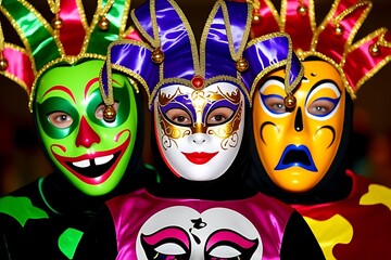 Obraz premium carnival mask isolated on white