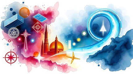 "Sorcerer casting neon spells, glowing arcane aura, mystical fantasy design, isolated on white background, PNG cutout, high-detail magical style"