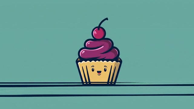 Cute cupcake illustration