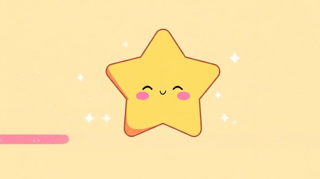 Cute cartoon star