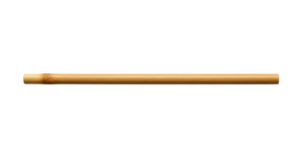 Single bamboo straw isolated PNG with Transparent Background