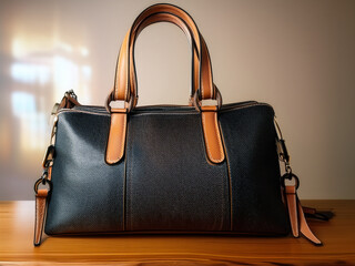 Educational Excellence and Daily Preparation: The Sleek Bag Holds Textbooks and Laptops, Visually Reinforcing the Habit of Being Organized and Equipped for Academic Challenges and Growth.