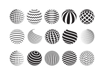 Spheres, Spheres vector bundle, Spheres clipart, Spheres silhouette.	
