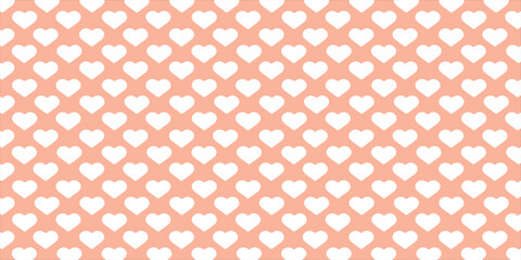 Cute love heart seamless pattern illustration. Cute romantic pink hearts background print. Valentine's day holiday, romantic wedding design.