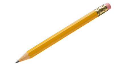 pencil isolated on transparent cutout background, cut out, png
