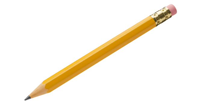 pencil isolated on transparent cutout background, cut out, png - Powered by Adobe
